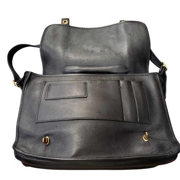 Vintage Coach Vantage 90s Black Leather Briefcase Rare Style 5274 NYC - Picture 9 of 16
